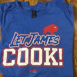 Buffalo Bills Gildan Blue 'Let James Cook!' Adult T-Shirt